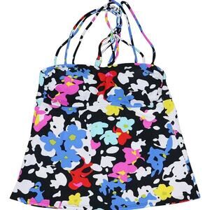 Hula Honey Tie Back Tankini Top Morning Size Large new MULITCOLOR Swim